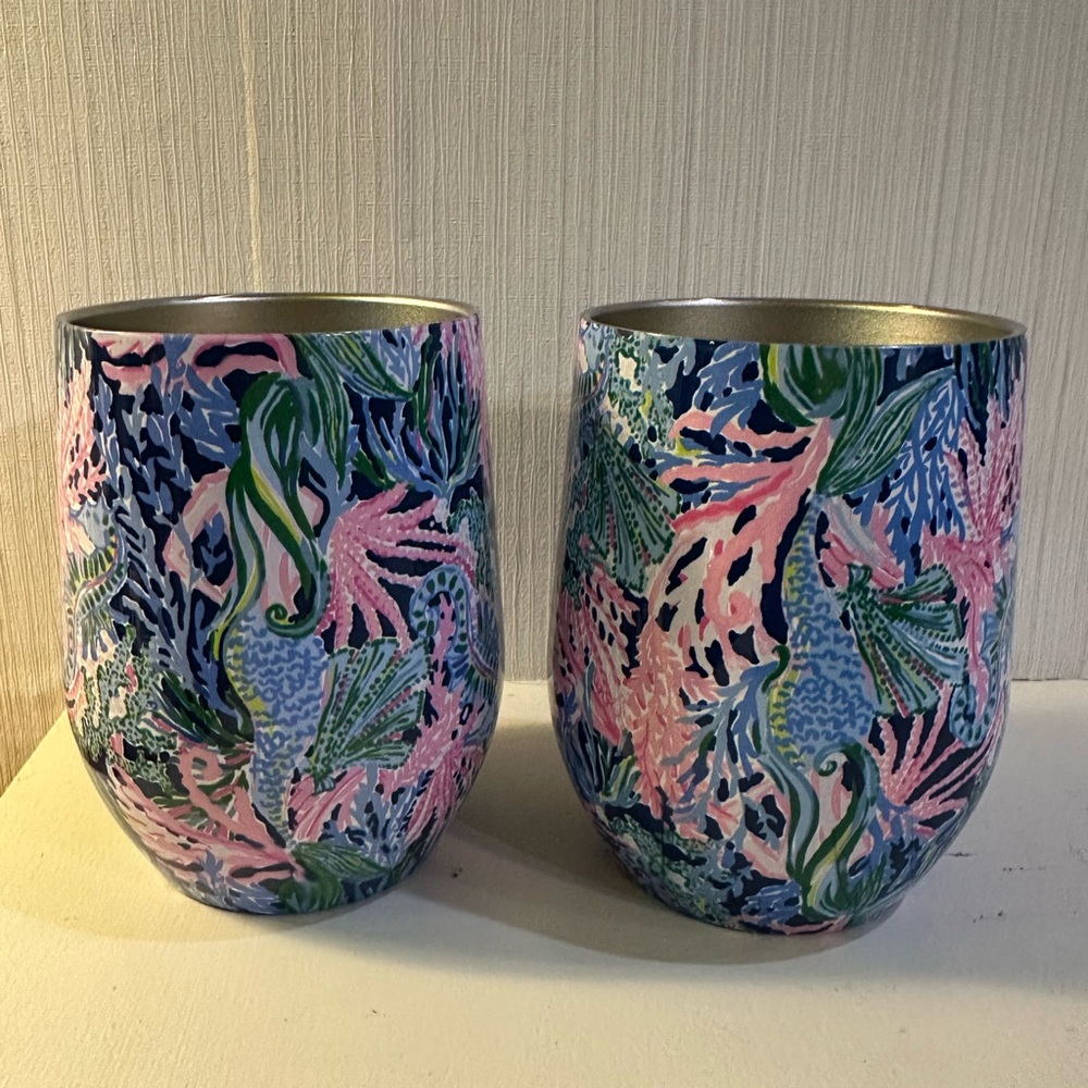 Set of 2 stainless 12oz tumblers - Lilly Pulitzer